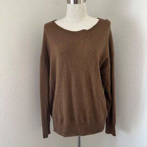 Nili Lotan Boyfriend Cashmere Pullover Sweater Lightweight Slouchy Long Sleeve B